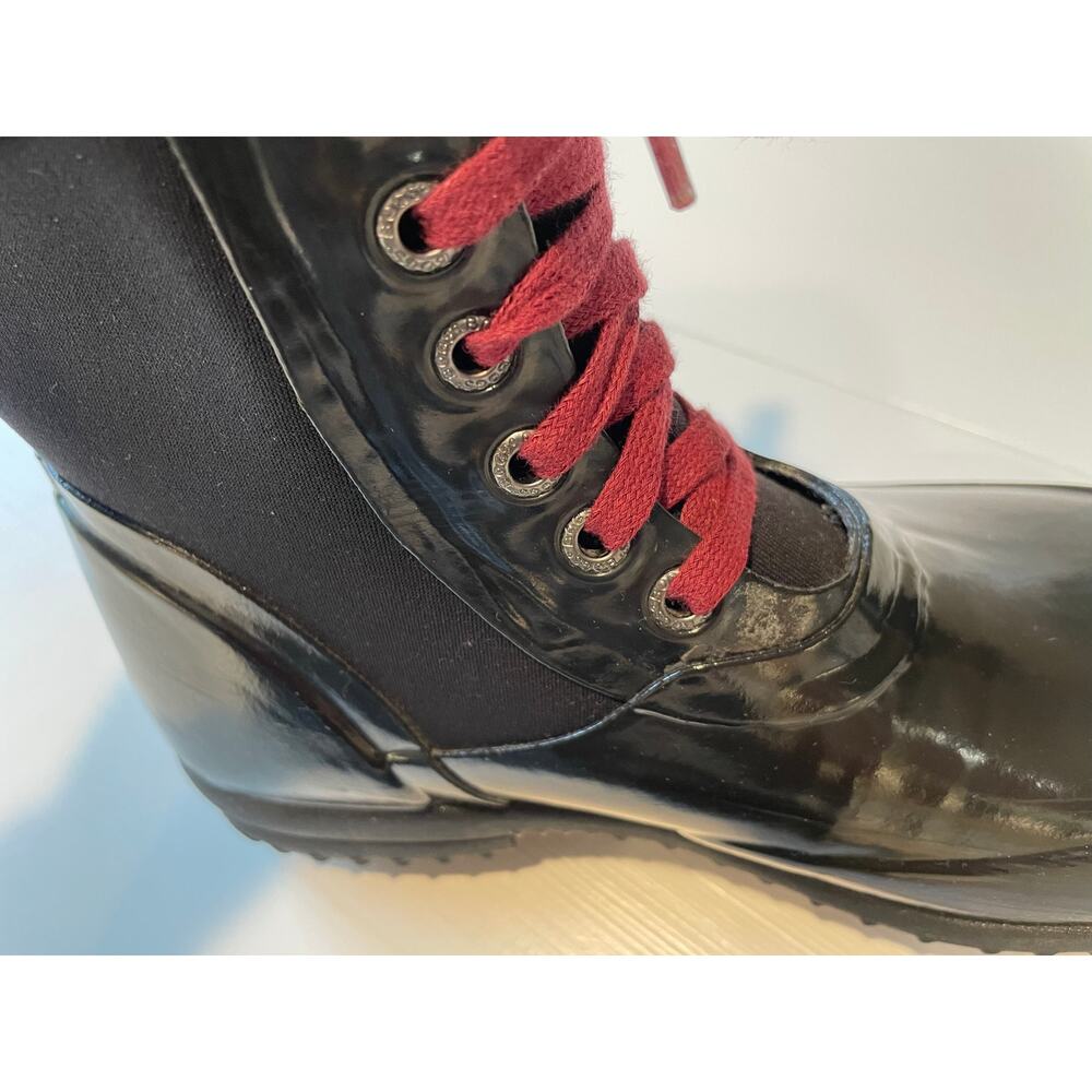 Bogs Boots Sidney Solid Black Sz 6 Waterproof Rain Snow Lace Up Outdoors - Picture 8 of 14